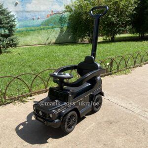Каталка Mercedes G350 D з батьківською ручкою Black 653-2