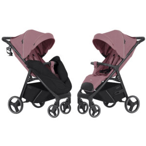 Прогулянкова коляска CARRELLO Bravo CRL-8512 BF Crystal Pink (чорний чохол)