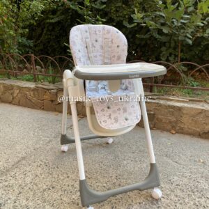 Стільчик для годування Bambi, чохол з еко шкіри, M 5673-11 сірий