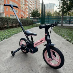 Велосипед-біговел з ручкою, складний, MB 1021-3, рожевий