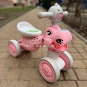 Каталка-толокар Динозаврик M 6025E-8, Рожевий