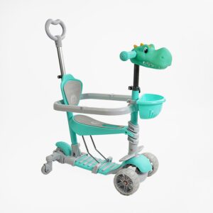 Самокат-біговел з ручкою 5в1 Best Scooter P-67303, Бірюзовий