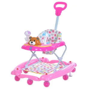 Ходунки з батьківською ручкою BAMBI M 3656A-S-8 Рожевий