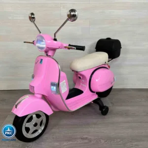 Електроскутер Vespa з багажником, МР3, рожевий M 4939EL-8