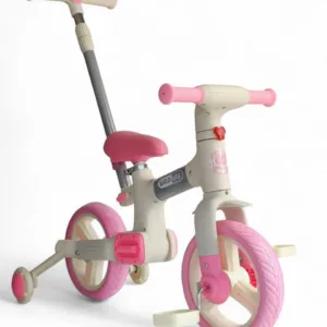 Велосипед-біговел 3в1 з ручкою 616 рожевий