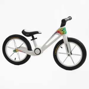 Велобіг Corso складна нейлонова рама, надувні колеса 14’’ білий