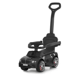 Каталка з ручкою, гумові колеса, підсклянник M 6252EL-2 чорний