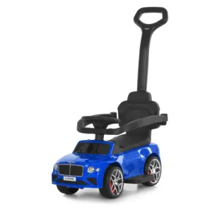 Каталка з ручкою, гумові колеса, підсклянник M 6252EL-4 синій