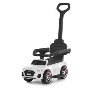 Каталка з ручкою, гумові колеса, підсклянник M 6254EL-1 білий