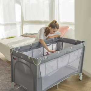 Манеж CARRELLO Piccolo+ CRL-18102 Ash Grey з другим рівнем
