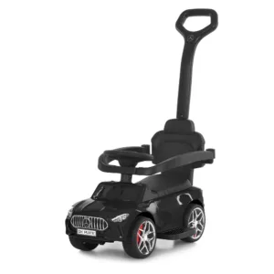 Каталка з ручкою, гумові колеса, підсклянник M 6255EL-2 чорний