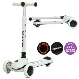 Самокат кермо складається, музика, підсвітка JR3-126-B чорний