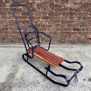 Дитячі санчата "Королівські" із переставною ручкою сині