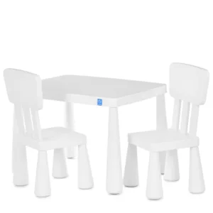 Комплект столик з 2 стільчиками пластик M 6176-1 білий