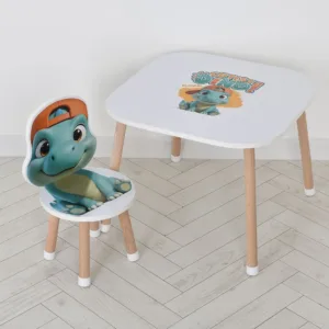 Дерев'яний столик зі стільчиком M 502-5 динозаврик