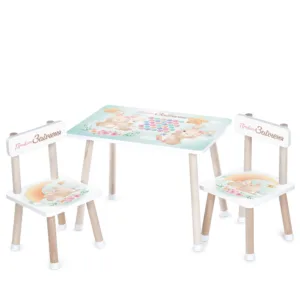 Дерев'яний столик з 2 стільчиками M 501-12 зайченя