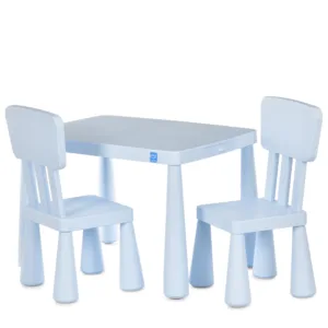Комплект столик з 2 стільчиками пластик M 6176-4 блакитний