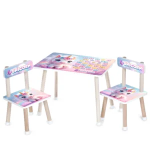 Дерев'яний столик з 2 стільчиками M 501-25 єдиноріг