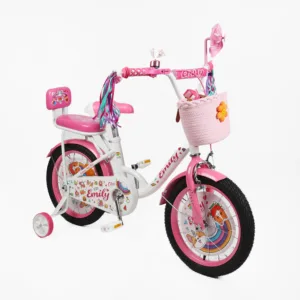 Велосипед 16" Corso Emily кошик, прикраси, ручне гальмо, дзвіночок білий