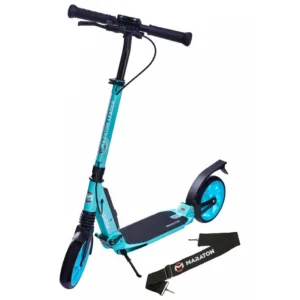 Самокат Maraton Leader бірюзовий + ремінь