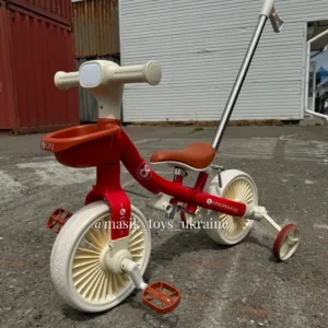 Велосипед-біговел 2в1 з ручкою Червоний