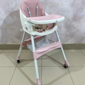 Стільчик для годування Toti спинка регулюється рожевий