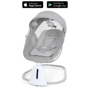 Заколисуючий центр-шезлонг 8016 світло-сірий