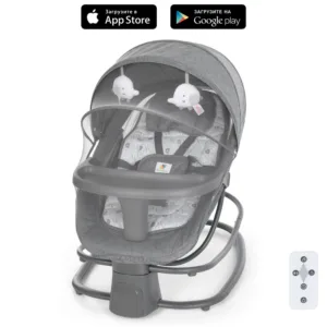 Заколисуючий центр-шезлонг Mastela 8087 сірий